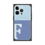プレミアムスクエアケース with MagSafe［ オリジナル - initial two tone - F blue ］