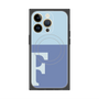 プレミアムスクエアケース with MagSafe［ オリジナル - initial two tone - F blue ］