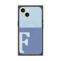 プレミアムスクエアケース with MagSafe［ オリジナル - initial two tone - F blue ］