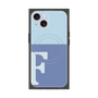 プレミアムスクエアケース with MagSafe［ オリジナル - initial two tone - F blue ］