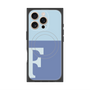 プレミアムスクエアケース with MagSafe［ オリジナル - initial two tone - F blue ］