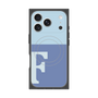 プレミアムスクエアケース with MagSafe［ オリジナル - initial two tone - F blue ］
