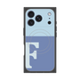 プレミアムスクエアケース with MagSafe［ オリジナル - initial two tone - F blue ］