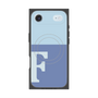 プレミアムスクエアケース with MagSafe［ オリジナル - initial two tone - F blue ］