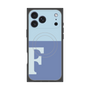 プレミアムスクエアケース with MagSafe［ オリジナル - initial two tone - F blue ］