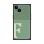 プレミアムスクエアケース with MagSafe［ オリジナル - initial two tone - F green ］