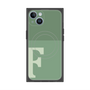 プレミアムスクエアケース with MagSafe［ オリジナル - initial two tone - F green ］