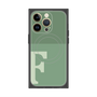 プレミアムスクエアケース with MagSafe［ オリジナル - initial two tone - F green ］