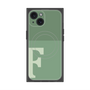 プレミアムスクエアケース with MagSafe［ オリジナル - initial two tone - F green ］