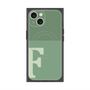 プレミアムスクエアケース with MagSafe［ オリジナル - initial two tone - F green ］