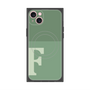 プレミアムスクエアケース with MagSafe［ オリジナル - initial two tone - F green ］