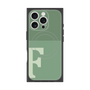 プレミアムスクエアケース with MagSafe［ オリジナル - initial two tone - F green ］