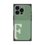 プレミアムスクエアケース with MagSafe［ オリジナル - initial two tone - F green ］