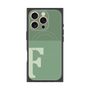 プレミアムスクエアケース with MagSafe［ オリジナル - initial two tone - F green ］