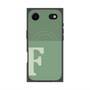 プレミアムスクエアケース with MagSafe［ オリジナル - initial two tone - F green ］