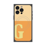 プレミアムスクエアケース with MagSafe［ オリジナル - initial two tone - G orange ］