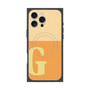 プレミアムスクエアケース with MagSafe［ オリジナル - initial two tone - G orange ］