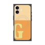 プレミアムスクエアケース with MagSafe［ オリジナル - initial two tone - G orange ］
