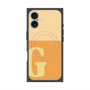プレミアムスクエアケース with MagSafe［ オリジナル - initial two tone - G orange ］