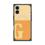 プレミアムスクエアケース with MagSafe［ オリジナル - initial two tone - G orange ］