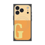 プレミアムスクエアケース with MagSafe［ オリジナル - initial two tone - G orange ］