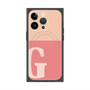 プレミアムスクエアケース with MagSafe［ オリジナル - initial two tone - G pink ］