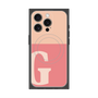 プレミアムスクエアケース with MagSafe［ オリジナル - initial two tone - G pink ］