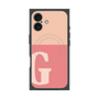 プレミアムスクエアケース with MagSafe［ オリジナル - initial two tone - G pink ］