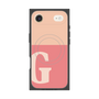 プレミアムスクエアケース with MagSafe［ オリジナル - initial two tone - G pink ］