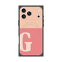 プレミアムスクエアケース with MagSafe［ オリジナル - initial two tone - G pink ］