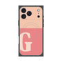 プレミアムスクエアケース with MagSafe［ オリジナル - initial two tone - G pink ］