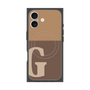 プレミアムスクエアケース with MagSafe［ オリジナル - initial two tone - G brown ］