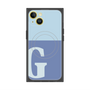 プレミアムスクエアケース with MagSafe［ オリジナル - initial two tone - G blue ］