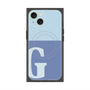 プレミアムスクエアケース with MagSafe［ オリジナル - initial two tone - G blue ］