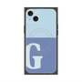 プレミアムスクエアケース with MagSafe［ オリジナル - initial two tone - G blue ］