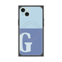 プレミアムスクエアケース with MagSafe［ オリジナル - initial two tone - G blue ］