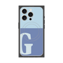 プレミアムスクエアケース with MagSafe［ オリジナル - initial two tone - G blue ］
