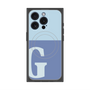 プレミアムスクエアケース with MagSafe［ オリジナル - initial two tone - G blue ］