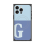 プレミアムスクエアケース with MagSafe［ オリジナル - initial two tone - G blue ］