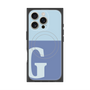 プレミアムスクエアケース with MagSafe［ オリジナル - initial two tone - G blue ］