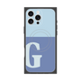 プレミアムスクエアケース with MagSafe［ オリジナル - initial two tone - G blue ］