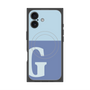 プレミアムスクエアケース with MagSafe［ オリジナル - initial two tone - G blue ］