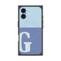 プレミアムスクエアケース with MagSafe［ オリジナル - initial two tone - G blue ］