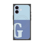 プレミアムスクエアケース with MagSafe［ オリジナル - initial two tone - G blue ］