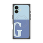 プレミアムスクエアケース with MagSafe［ オリジナル - initial two tone - G blue ］