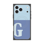 プレミアムスクエアケース with MagSafe［ オリジナル - initial two tone - G blue ］
