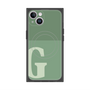 プレミアムスクエアケース with MagSafe［ オリジナル - initial two tone - G green ］