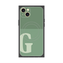 プレミアムスクエアケース with MagSafe［ オリジナル - initial two tone - G green ］