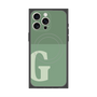 プレミアムスクエアケース with MagSafe［ オリジナル - initial two tone - G green ］