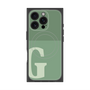 プレミアムスクエアケース with MagSafe［ オリジナル - initial two tone - G green ］